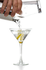 Poster - pouring a martini