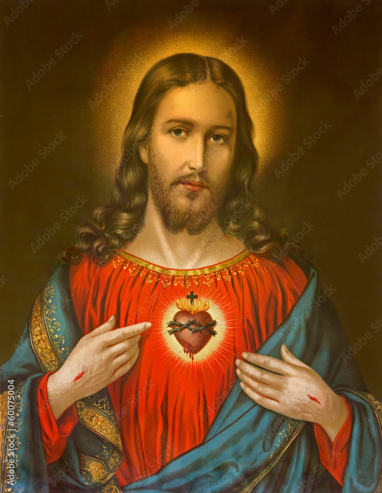 Obraz serca Jezusa Chrystusa - obrazy, fototapety, plakaty 