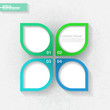 Infographic template with four blue and green labels. Eps10