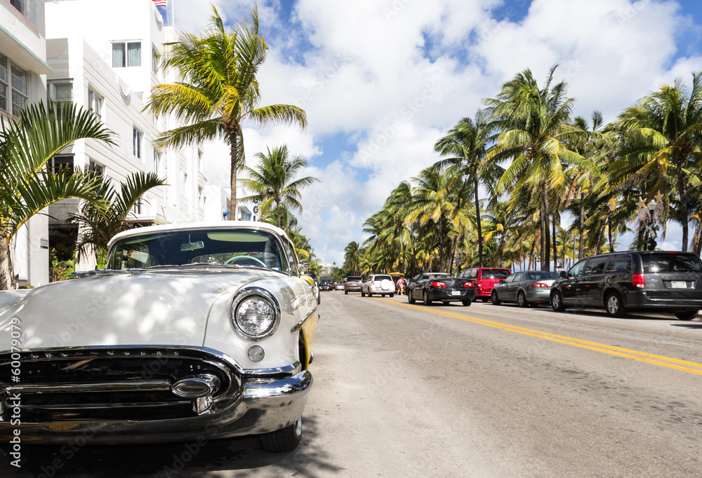 Miami beach ocean drive - obrazy, fototapety, plakaty 