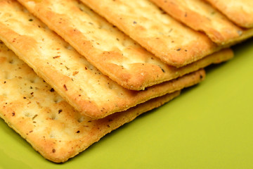 Biscuits On Green Bowl