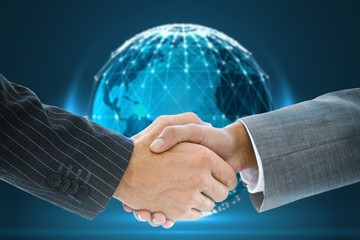 Aufkleber - Composite image of business handshake