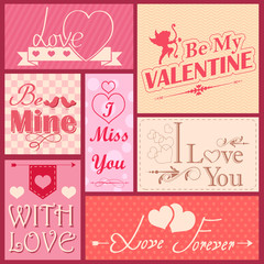 Sticker - Love label for Valentine's day decoration