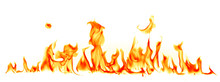 Fire Flames Isolated On White Background