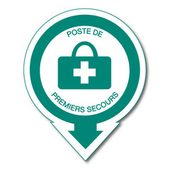 Poster - Panneau Poste de premiers secours.