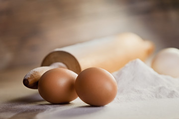 Close up of preparing for baking