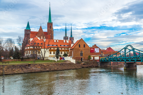 Naklejka na meble Wroclaw old city panorama