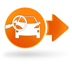 Aufkleber - entretien auto sur symbole web orange