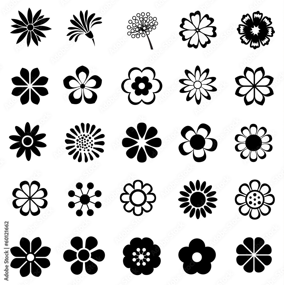Flower Net Vector flower vector set Stock Vector | Adobe Stock