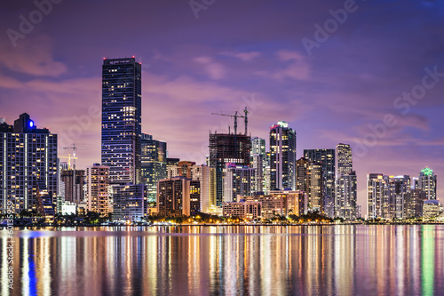 Plakat na papierze fotorealistycznym Panoramę Miami