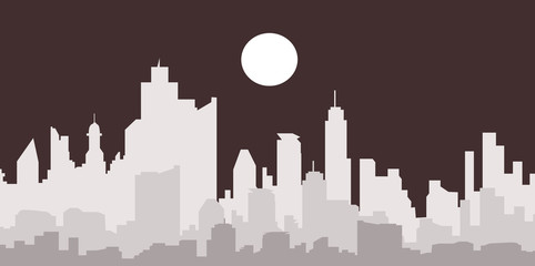 Wall Mural - Night City -vector