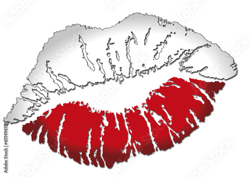 kobiece-usta-pomalowane-na-bialo-czerwono-polska