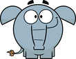 Smiling Cartoon Elephant