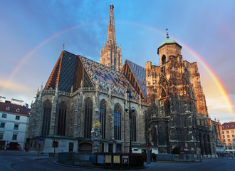 Fototapete - Stephan cathedral in Vienna, Austria