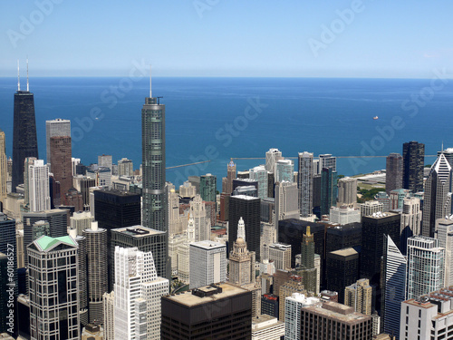 Plakat na papierze fotorealistycznym Biurowce w chicago downtown