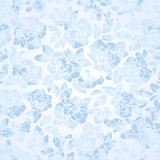 Seamless blue floral pattern. Vector illustration.