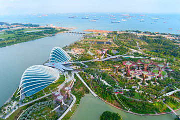 Poster - Gardens by the Bay bird's eye view