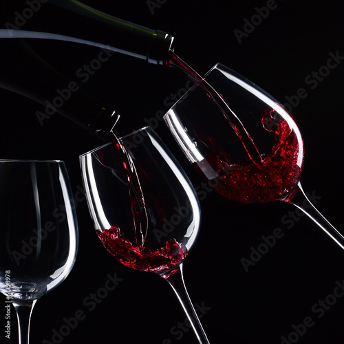 Board z aluminiowym obramowaniem Czerwone wino