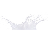 Fototapeta Łazienka - Pouring milk splash on white background