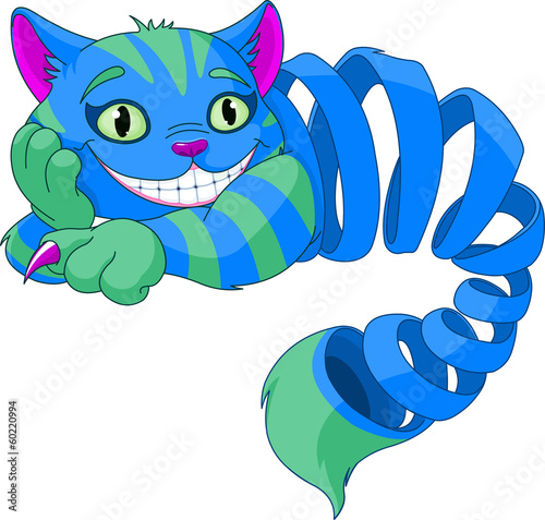 Plakat na papierze fotorealistycznym Znikający kot z Cheshire