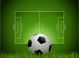 Football background with soccer field