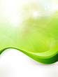 Abstract green vector background with wave pattern