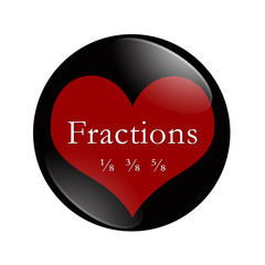 Poster - I Love Fractions button