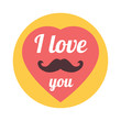 © PrettyVectors - Vector Flat Trendy Hipster I Love You Illustration Concept