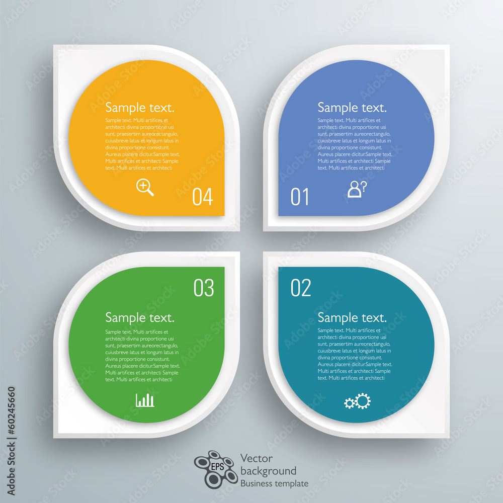 Infographics Vector Background 4-Step Process Stock Vector | Adobe Stock
