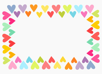 Wall Mural - colorful heart border