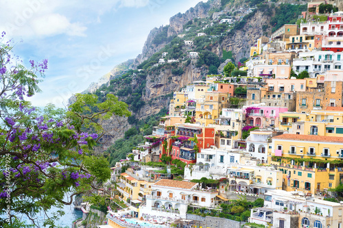 Board z aluminiowym obramowaniem Wybrzeże Amalfi