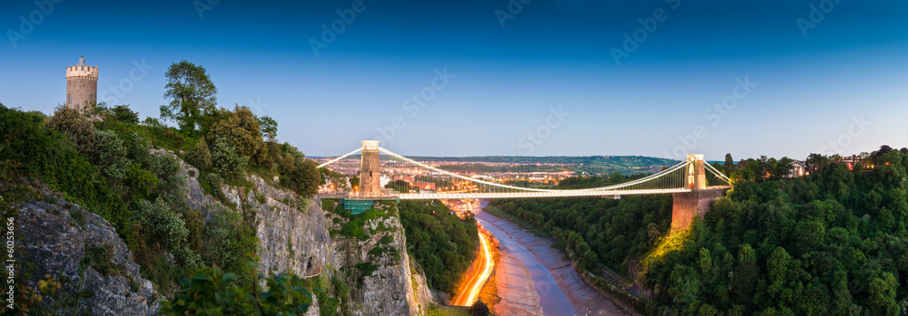 Clifton Suspension Bridge, UK - obrazy, fototapety, plakaty 