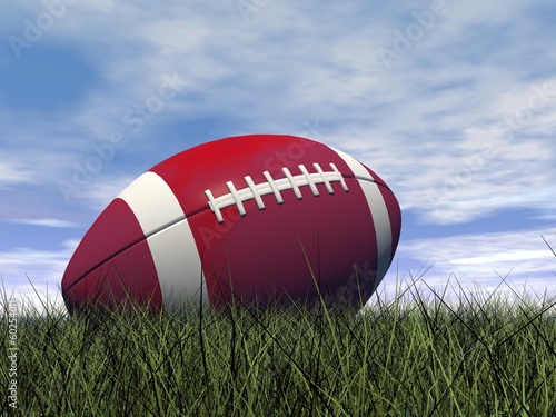 Naklejka samoprzylepna Piłka rugby - 3d render