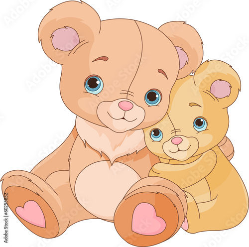 Fototapeta na wymiar Hugging bears