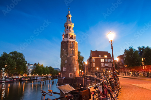 Fotoboard na płycie Wieża montlebaanstoren, amsterdam