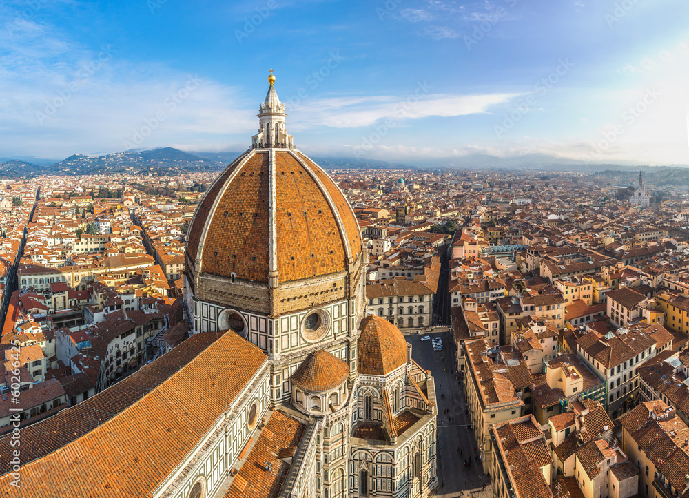 Cathedral Santa Maria del Fiore in Florence, Italy - obrazy, fototapety, plakaty 