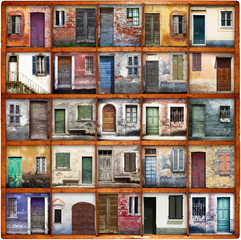 Wall Mural - porte e portoni vintage collage