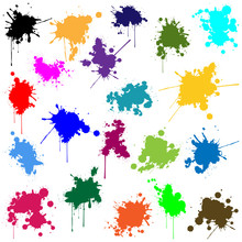 Set Of Ink In Different Colors
