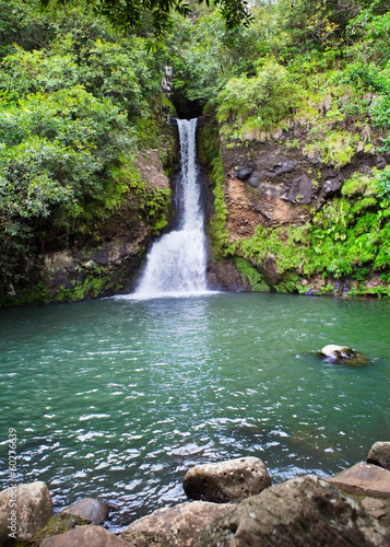 Board z aluminiowym obramowaniem Mauritius.falls w dolinie 23 kolorów ziemi
