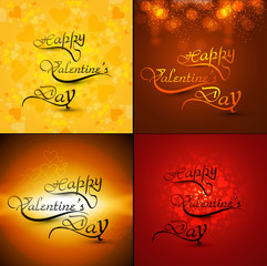 Beautiful card collections valentine's day with calligraphy text