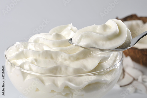 Mousse Chocolat Blanc Noix De Coco Buy This Stock Photo And
