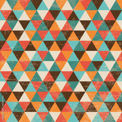Obraz na płótnie canvas Wektor bezszwowe tło geometryczne trójkąt, grunge tekstur