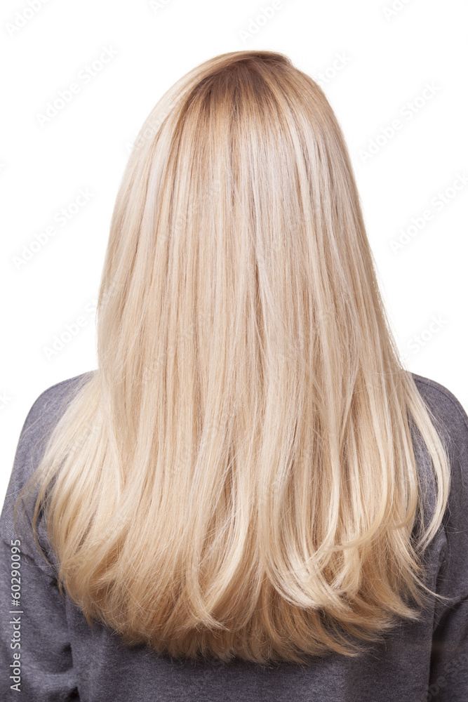 Photo Art Print Back Of Girl With Beautiful Long Blonde Hair