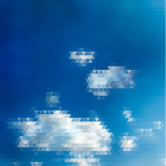Wall Mural - abstract sky illustration with triangular pattern