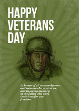 World War Two Veterans Day Soldier Card Sketch