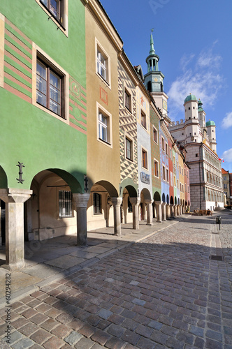 Naklejka samoprzylepna Rynek, poznan, polska