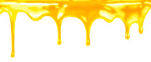 Honey Dripping On White Background