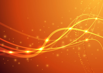 Wall Mural - Orange power wave