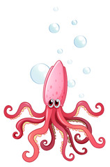 Poster - A pink octopus