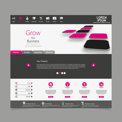 Canvas Print - Business Minimal Website Template